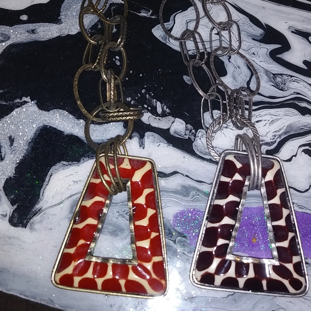Animal print necklaces
